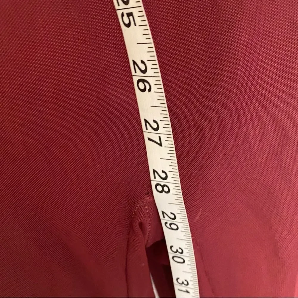 WEISSMAN Dance Costume Burgundy red jumpsuit Mesh Cropped Unitard SM11090  XLA